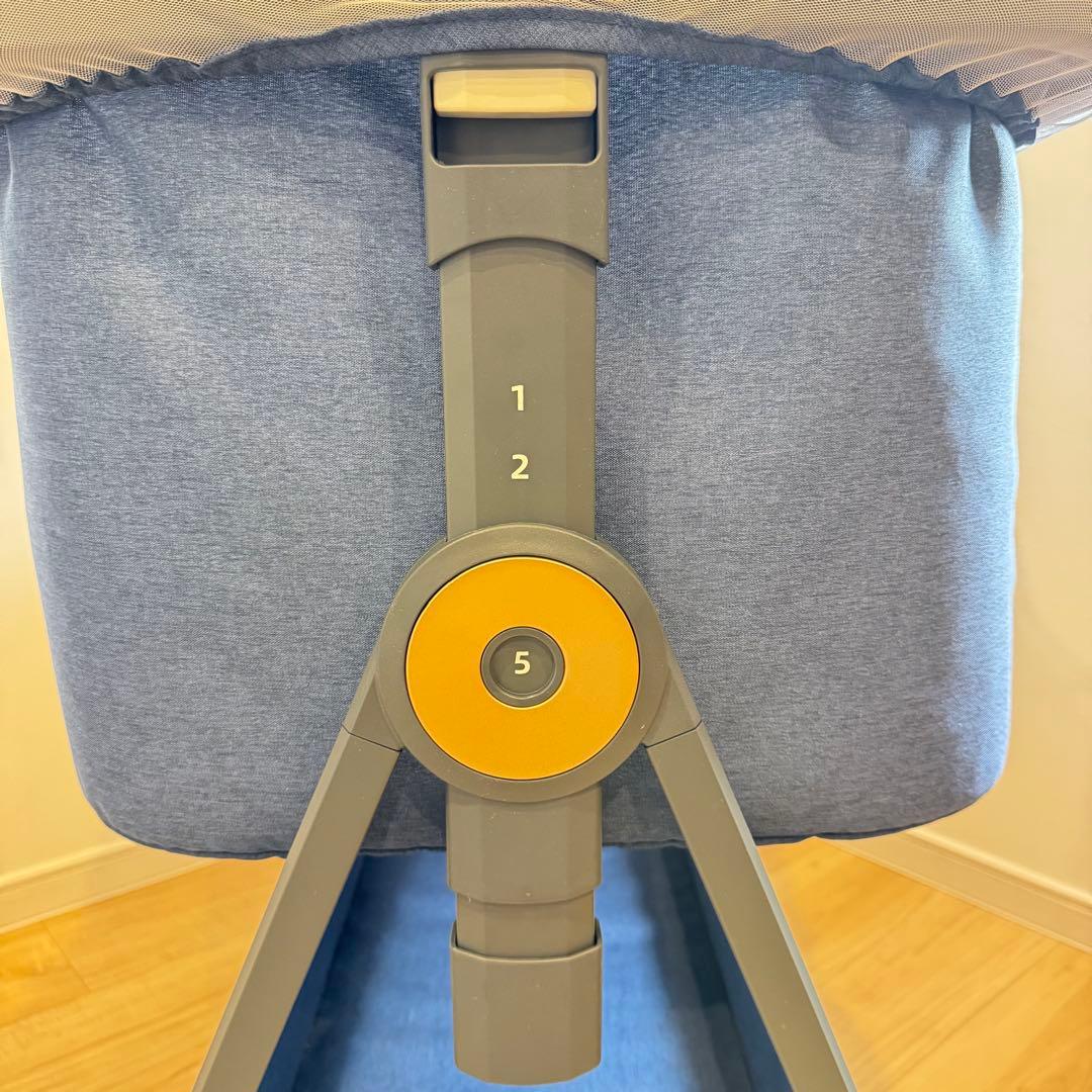 【美品】 付属品完備 HZDMJ ベビーベッド　ネイビー