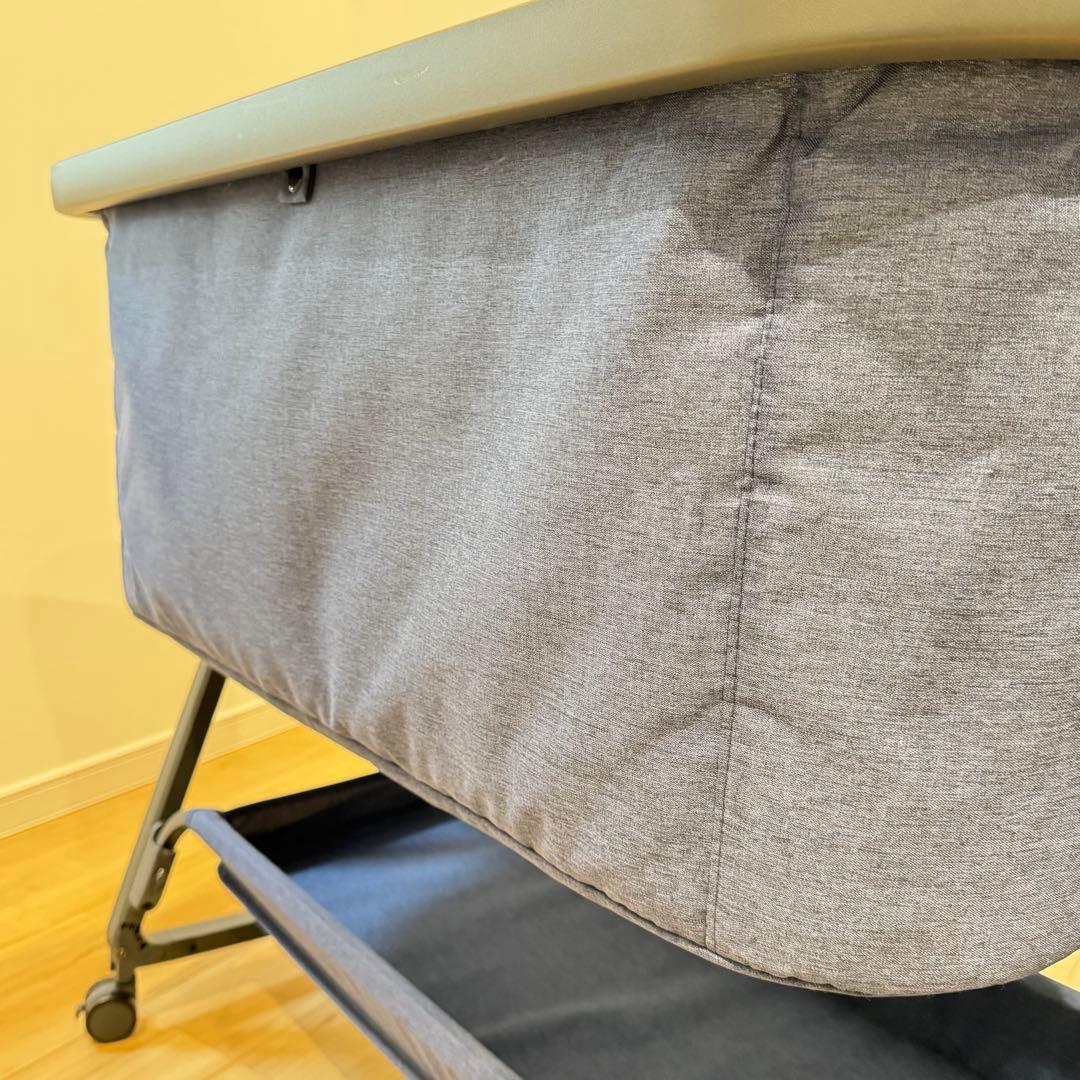 【美品】 付属品完備 HZDMJ ベビーベッド　ネイビー