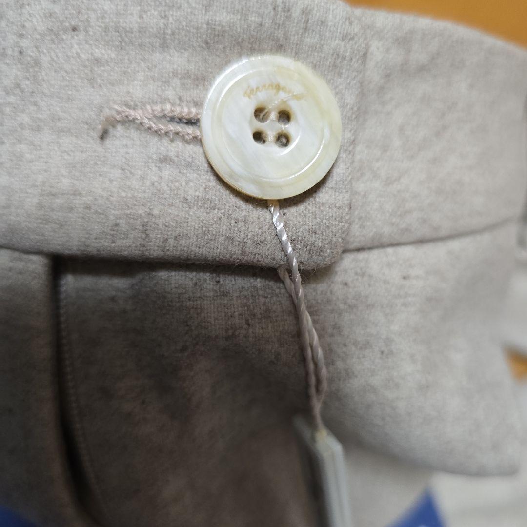 【未使用】★週末割引★Ferragamoカシミヤ入りワイドパンツ 46