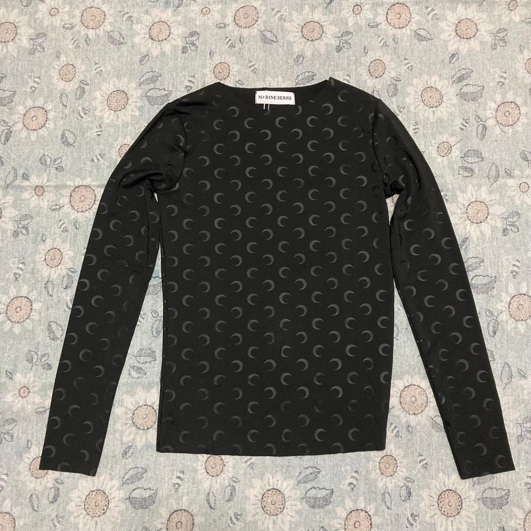 MARINE SERRE 月模様 長袖トップス black