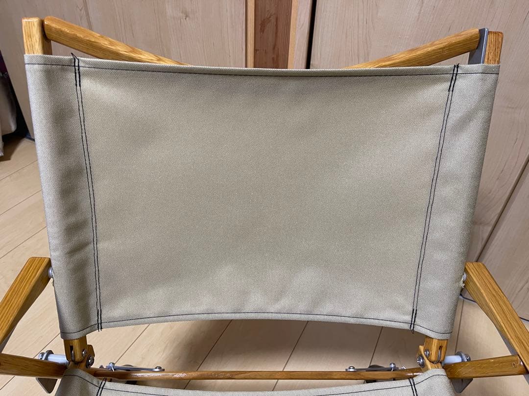 【キバヤン】カーミットチェア　レッグエクステンション　ベージュ　収納袋あり