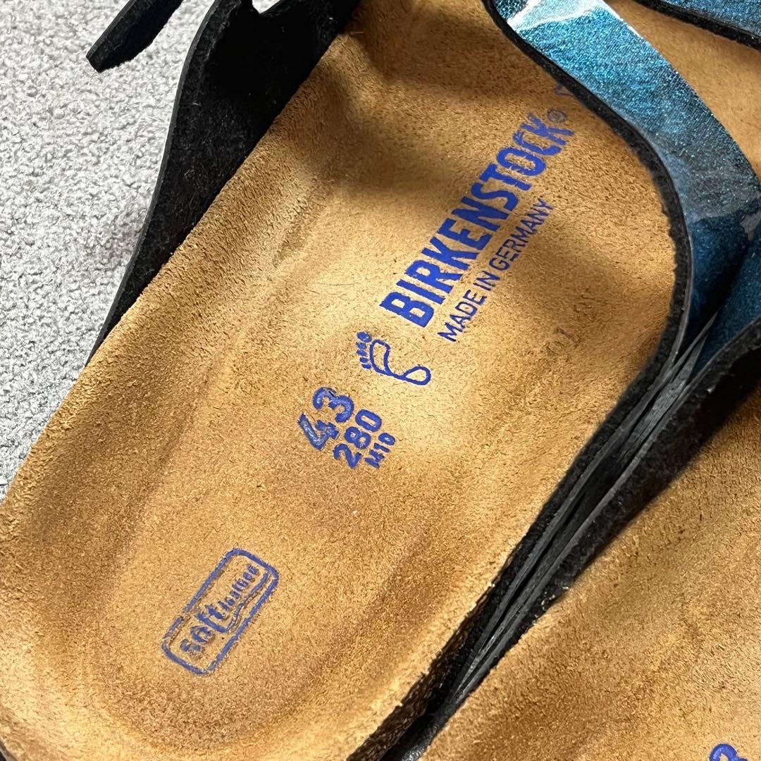メタリック調ブルー/3バックル/ドイツ製 43 BIRKENSTOCK