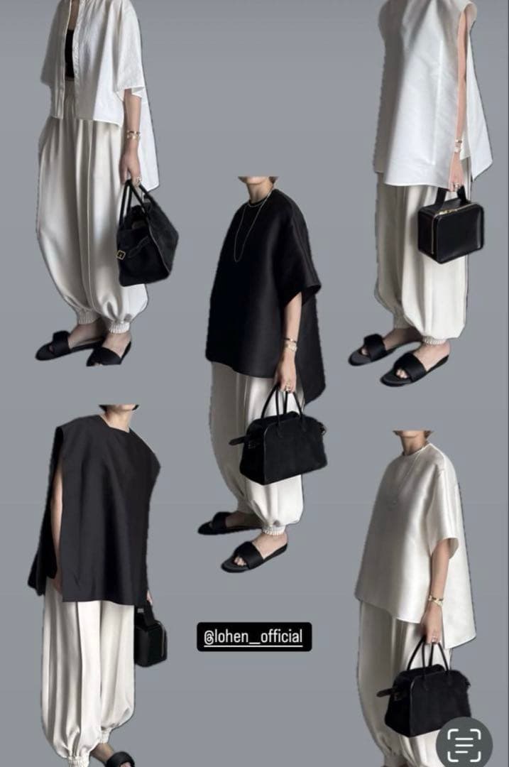 【新品】LOHEN ダブルクロス バルーンパンツ36