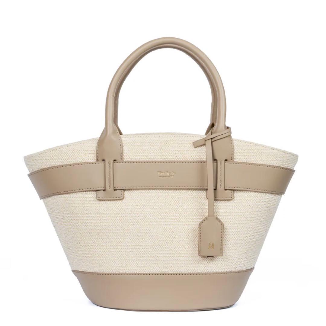 herlipto Palma Tote Bag taupe カゴバッグ