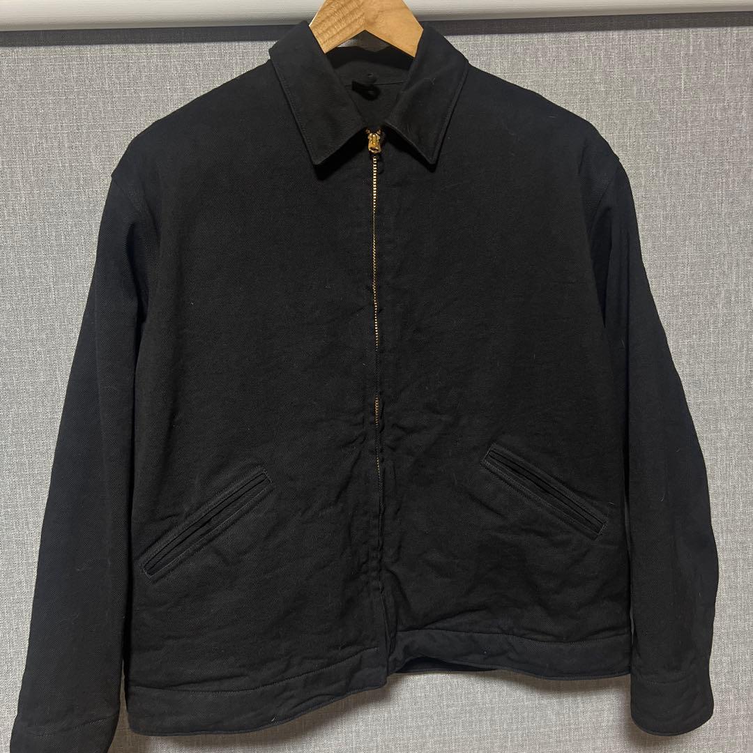 COMOLI 26ss ブラックデニムジップショートジャケット