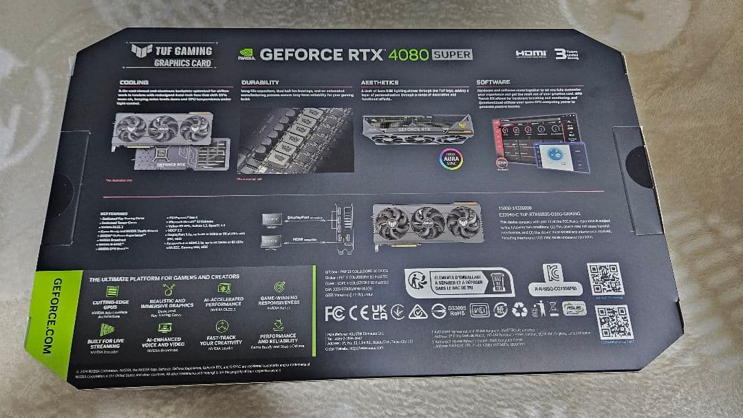 グラフィックボード・グラボ・ビデオカード ASUS TUF Gaming GeFroce RTX 4080 SUPER