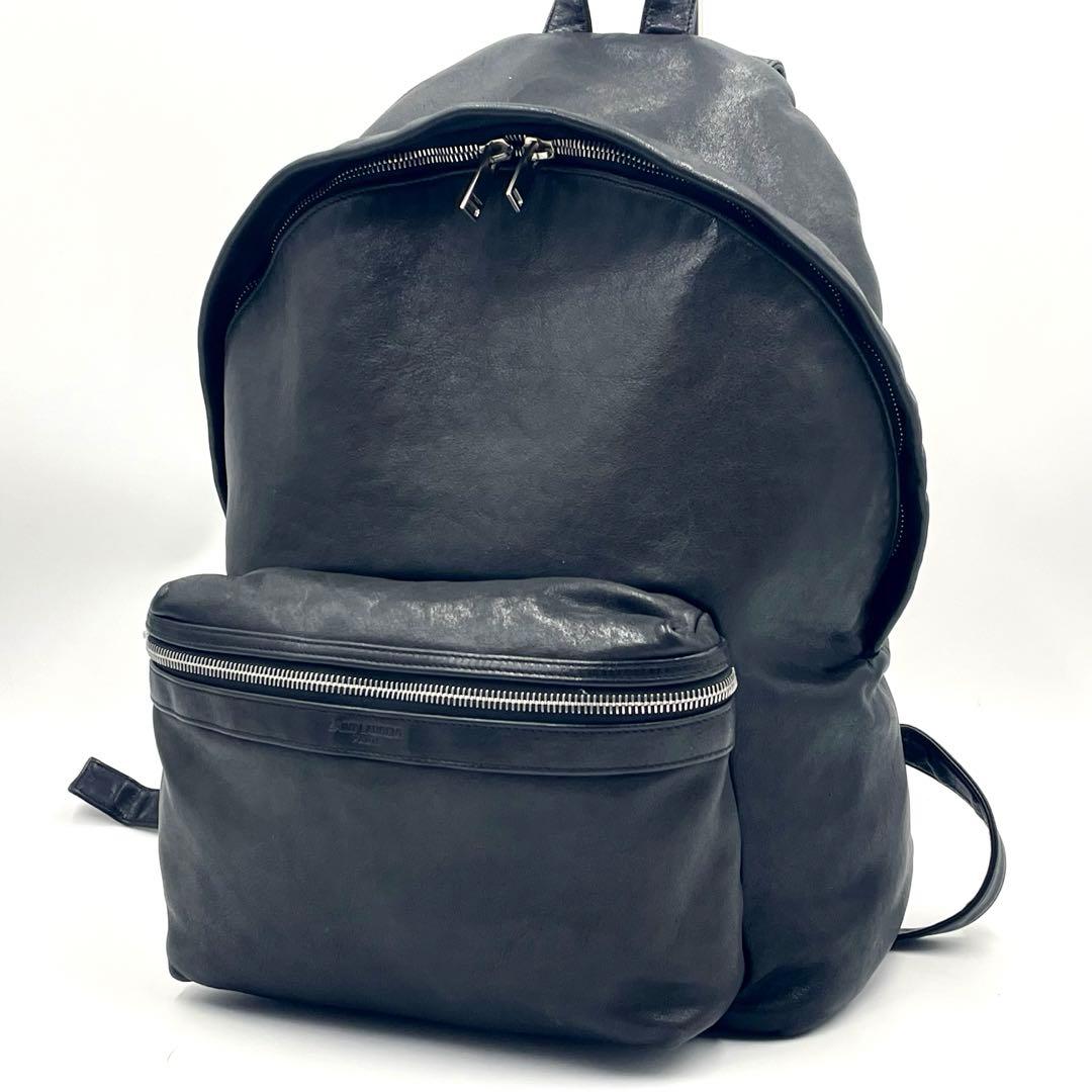 【極上・美品】サンローラン バッグパック ブラック 本革375320 メンズ