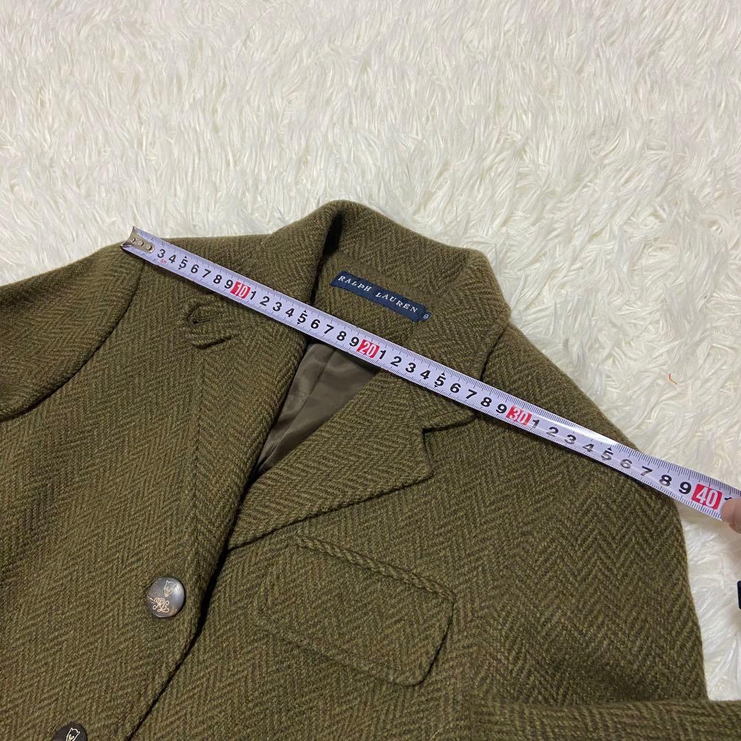美品　RALPH LAUREN ラルフローレン　ヘンリーボーンジャケットツィード