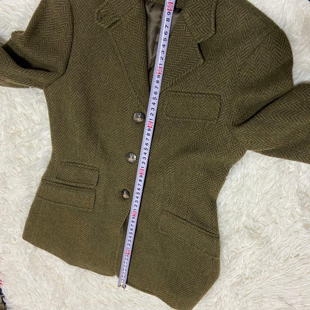 美品　RALPH LAUREN ラルフローレン　ヘンリーボーンジャケットツィード