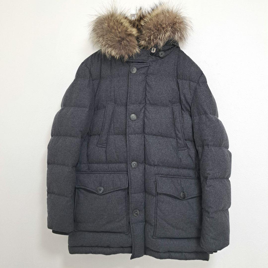 HERNO ヘルノ サイズ50 ダウンジャケット ウール ファー フード XL