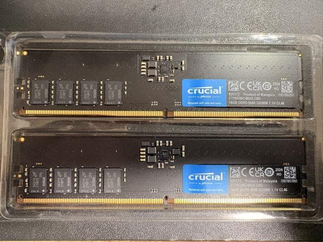 Crucial DDR5-5600 16GBx2枚セット