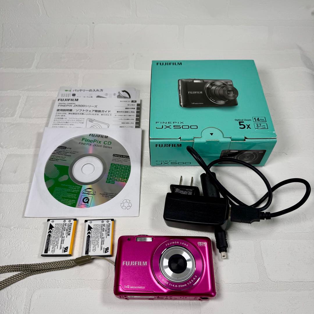 FUJIFILM　フジフィルム FINEPIX JX500 デジカメ ピンク