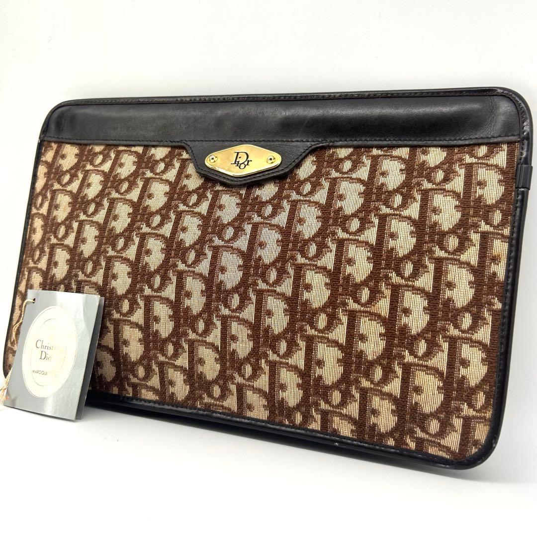 美品✨クリスチャンディオール トロッター ゴールド金具 クラッチバッグ