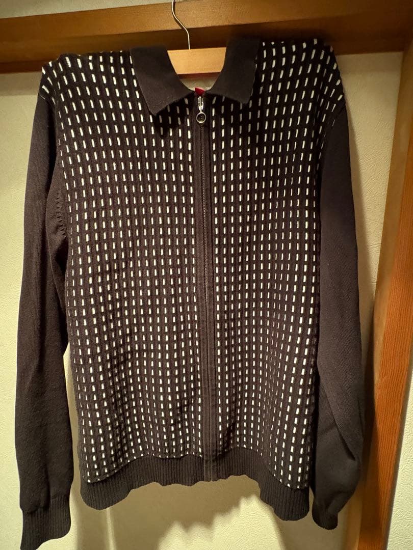 トップス Supreme dashes zip up knit polo
