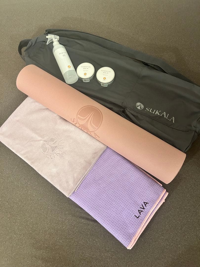 【LAVA/美品】ヨガマット,ラグ×2,ケース,バーム×2,スプレー7点セット
