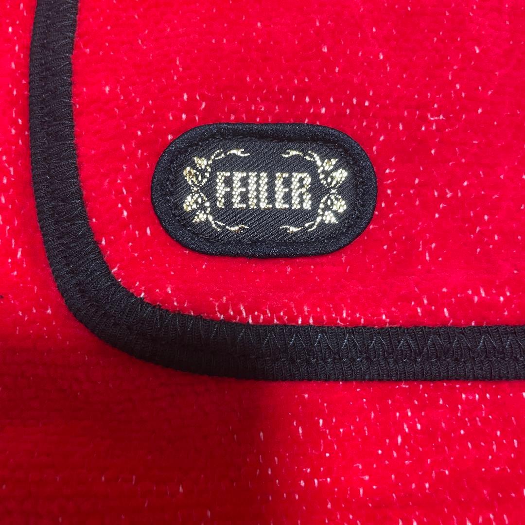 新品タグ付き☆フェイラー シュニール織 エプロン レッド 花柄