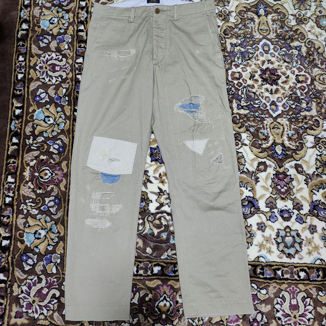 ラルフローレン リペア加工 ミリタリー チノパンツ 41カーキ 45カーキ