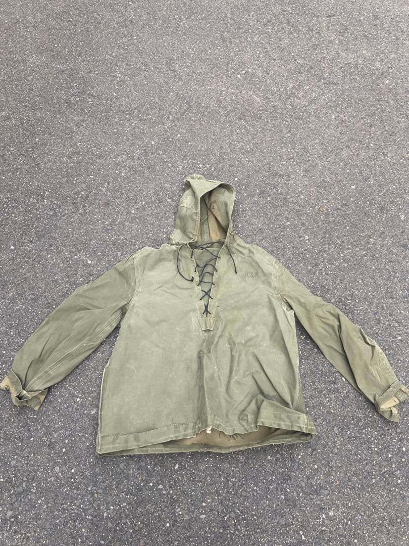 40s vintage US.NAVY レインデッキパーカー