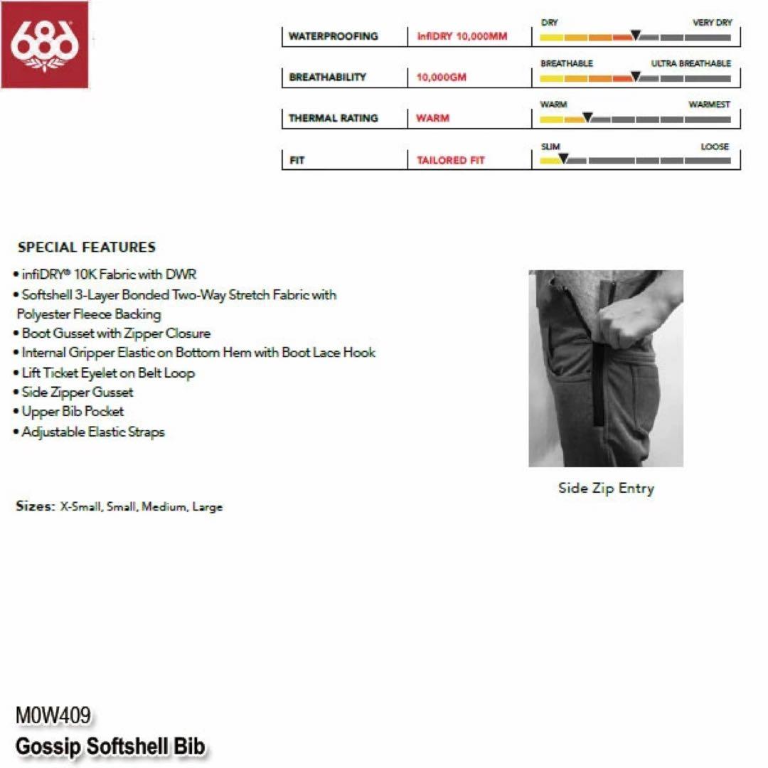 未使用 686 ビブパンツ レディースM 20/21