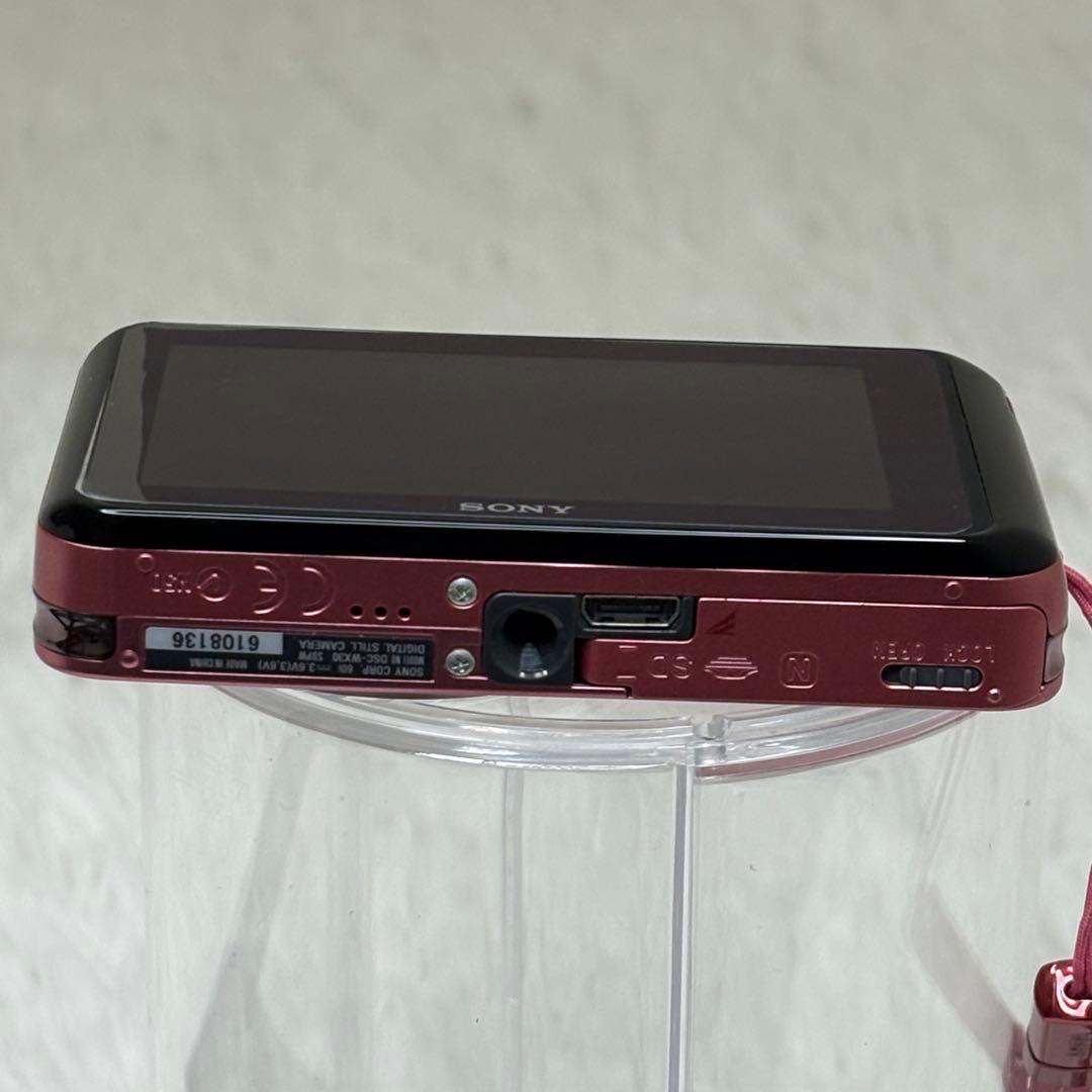美品　SONY カメラ　DSC-WX30 充電器　箱　ピンク　コンデジ　動作品