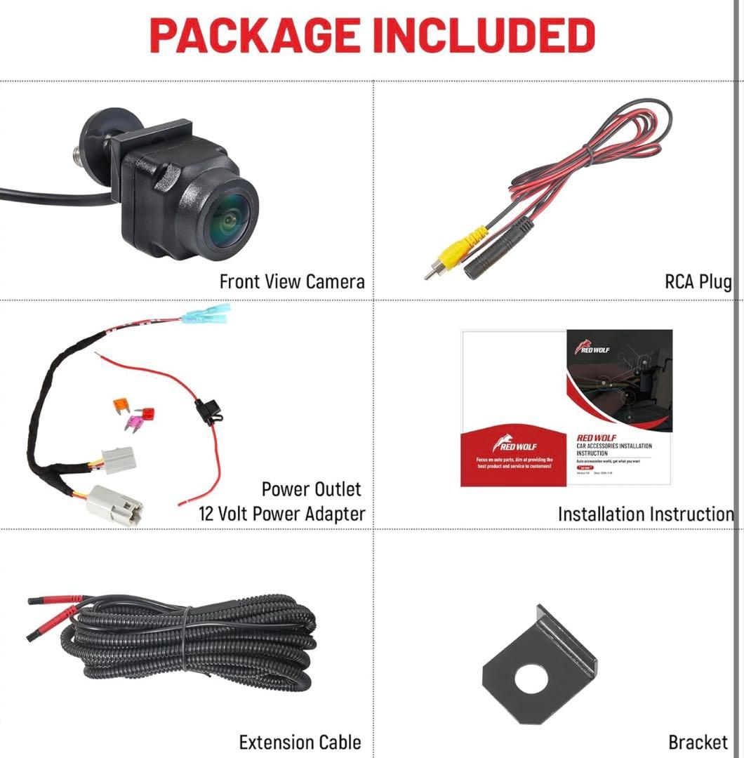 RED WOLF フロントビューカメラ ジープラングラーJL2018-2021