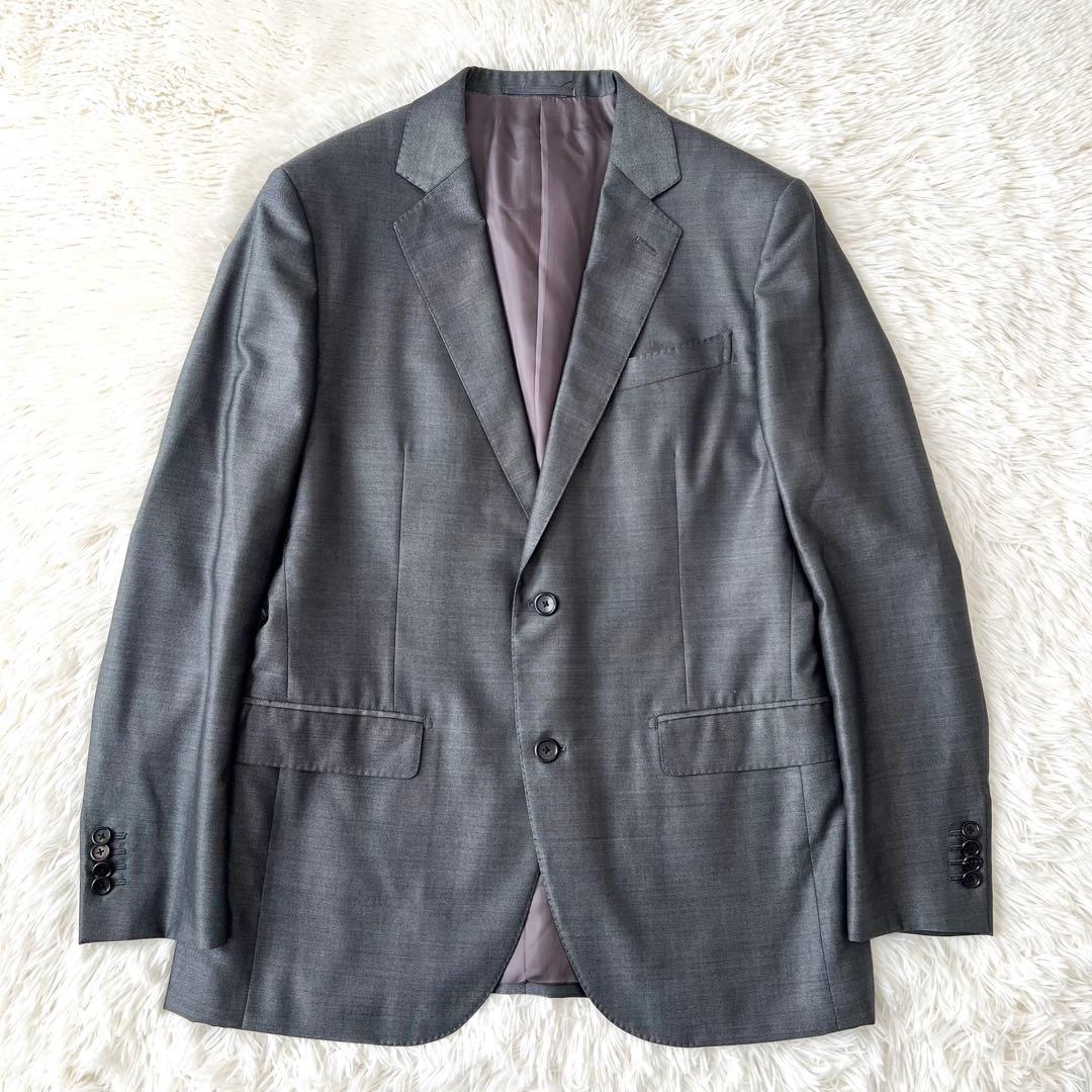 ESTNATION×PIACENZA 高級シルク混スーツ シルバー 50