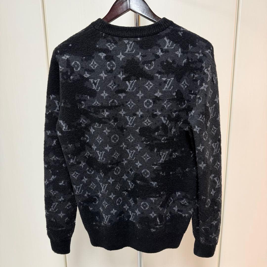 【超美品】LOUIS VUITTON ブラックニットセーター ディストレスト