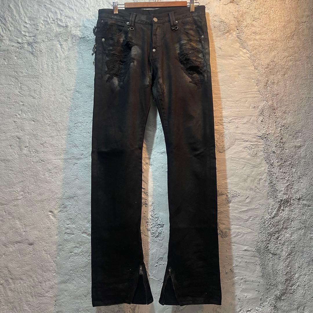 パンツ buffalo bobs coating flare denim y2k