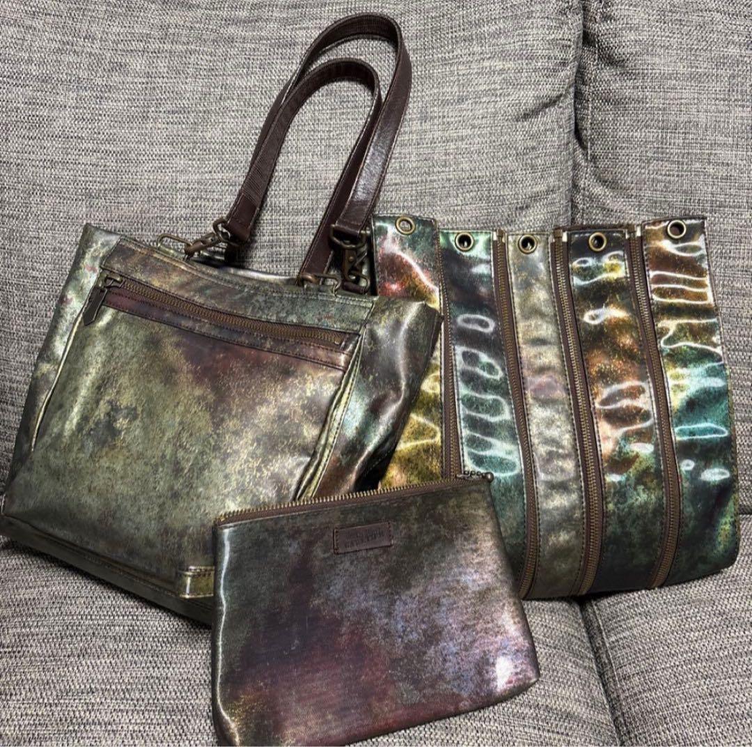 【廃盤レア】ジャンポールゴルチェ Vサイバー 玉虫 バッグ 3点セット