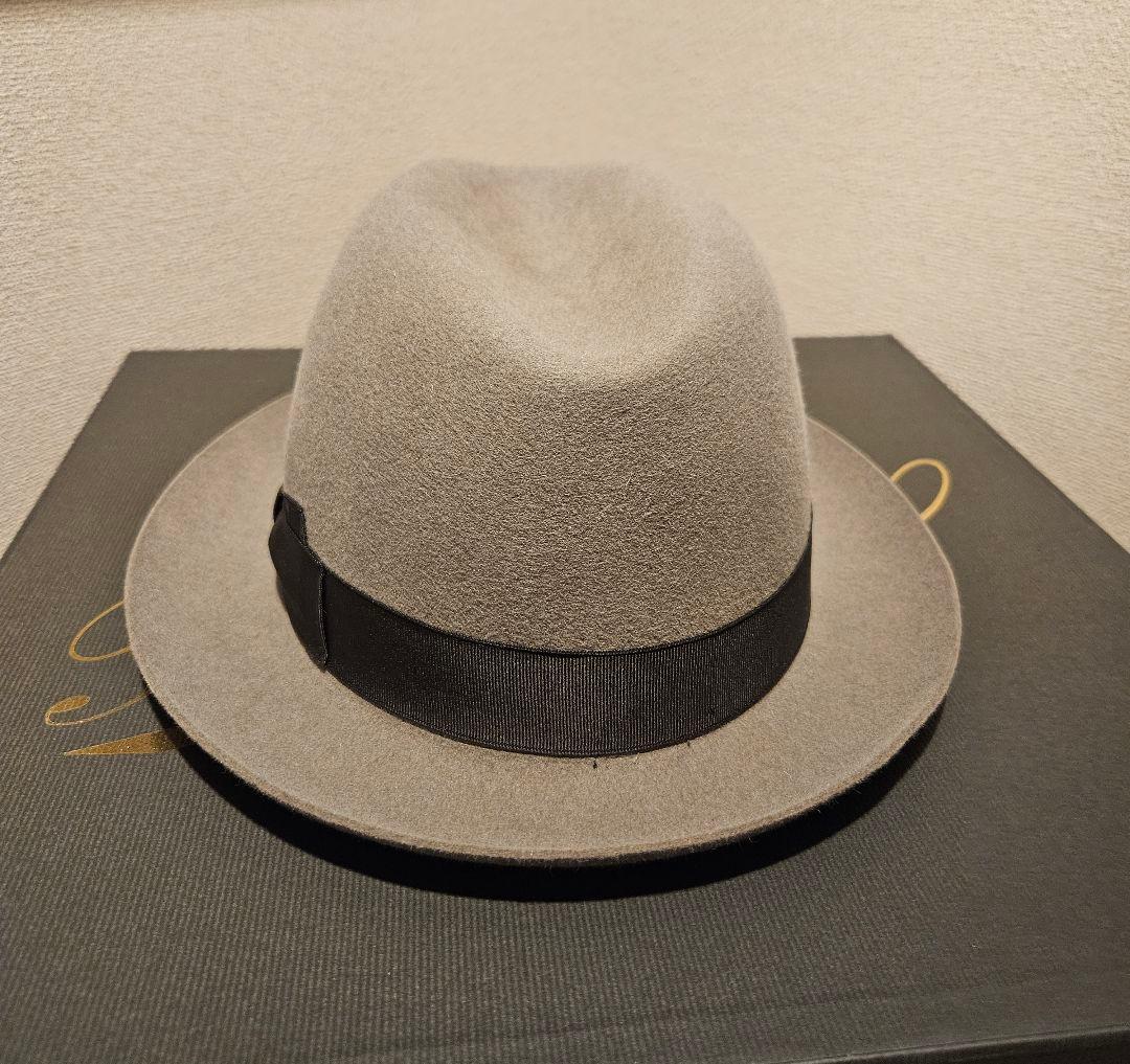 Borsalino ボルサリーノハット ラヴィットフェルト 57 グレー