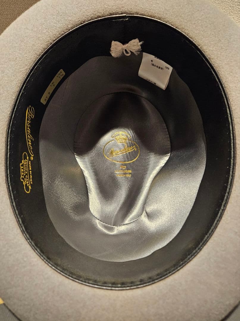 Borsalino ボルサリーノハット ラヴィットフェルト 57 グレー
