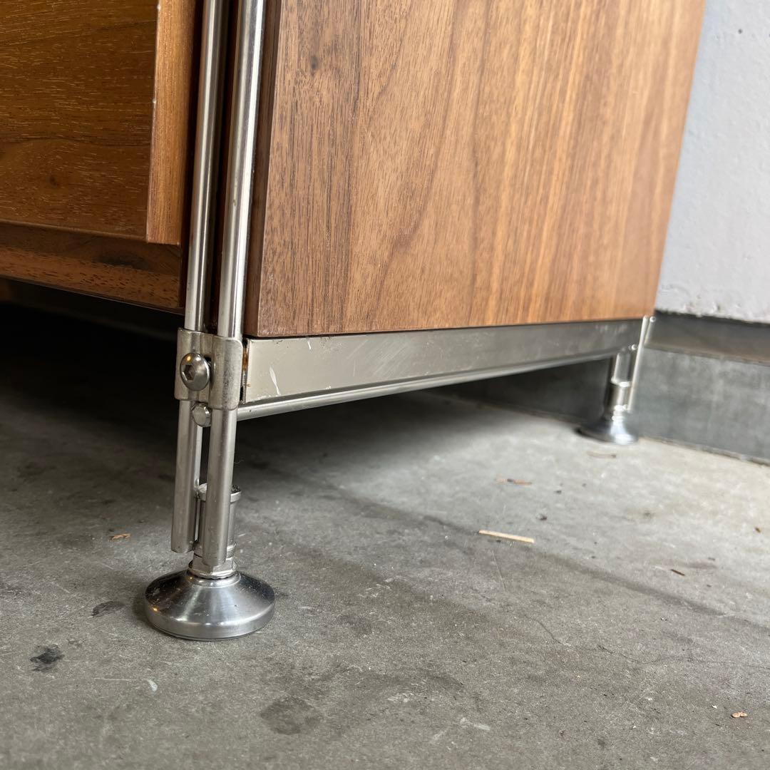 美品★無印 ステンレスユニットシェルフ・ウォールナット材・ワードローブセット