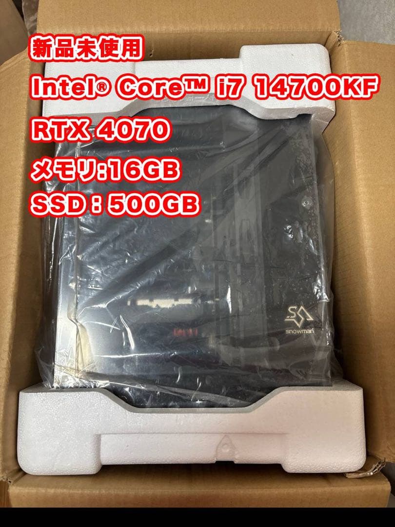 新品未使用 i7 RTX4070 高性能ゲーミングPC