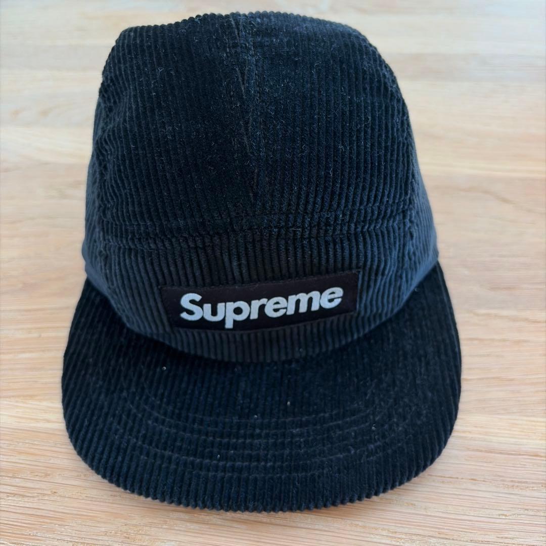 Supreme コーデュロイ ブラックキャップ