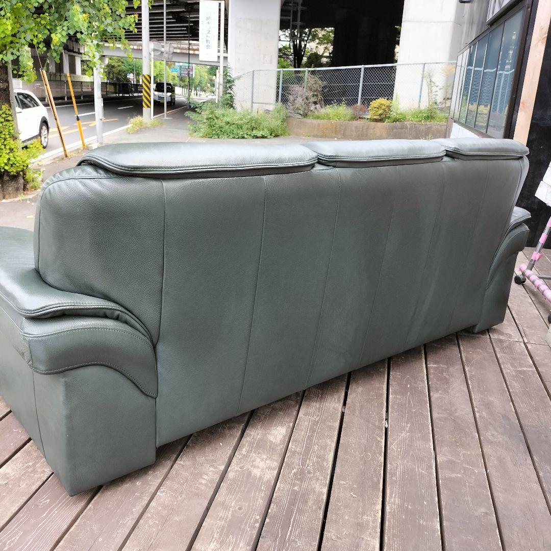 M♦10月セール 良品　IDC大塚取扱 himora３人掛けソファオットマン付き