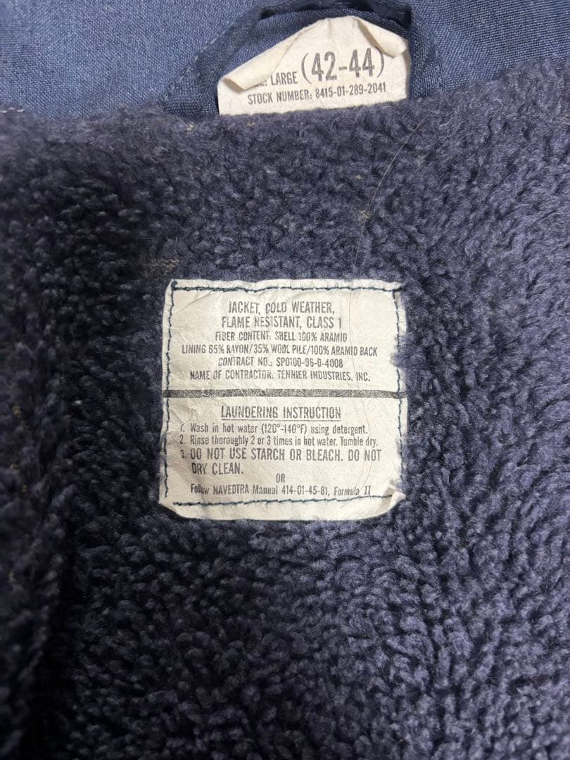 90'S アメリカ軍 US NAVY \"A-2\" アラミド デッキジャケット
