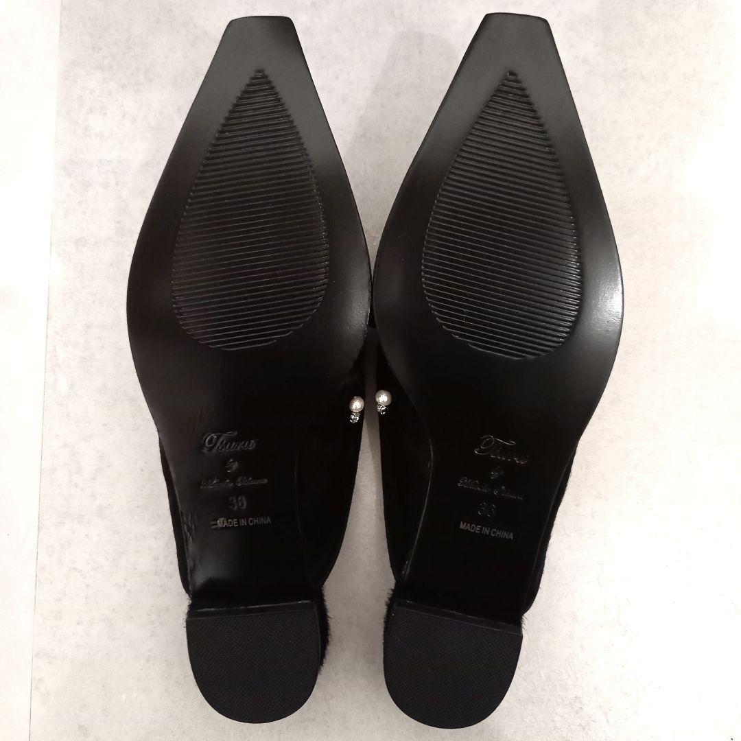 新品未使用✨ツルバイマリコオイカワ Theresa ハラコ ミュール パンプス