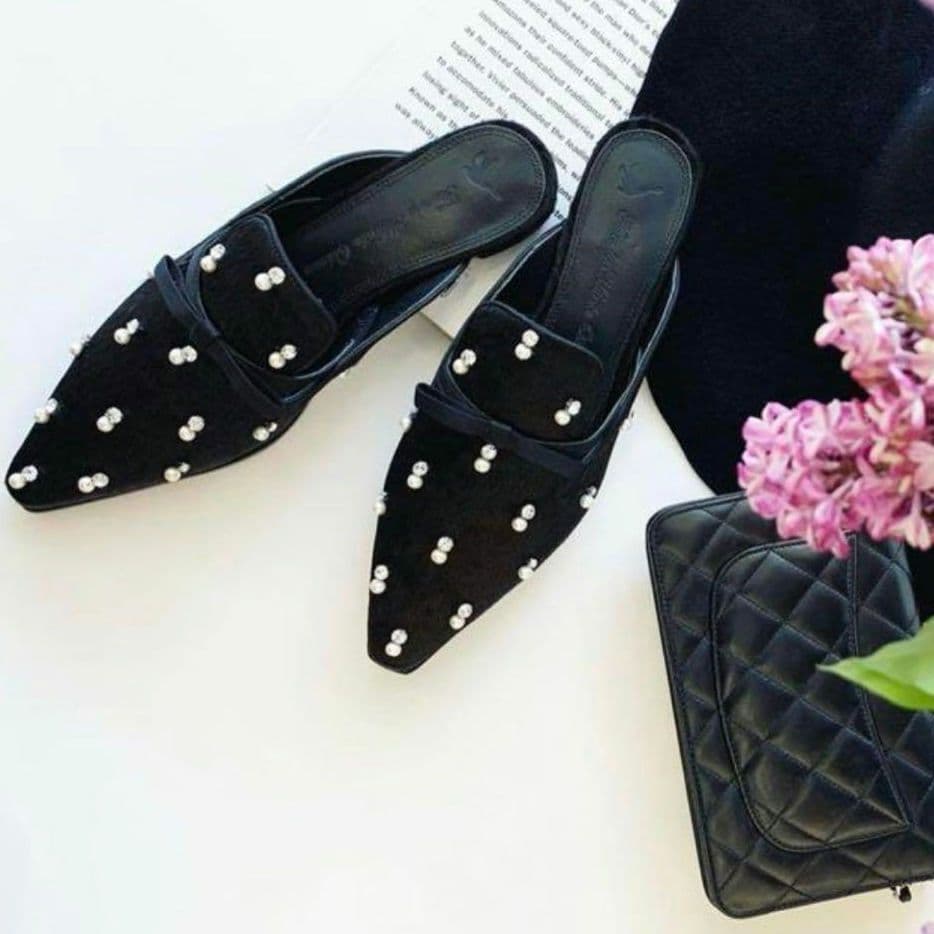 新品未使用✨ツルバイマリコオイカワ Theresa ハラコ ミュール パンプス