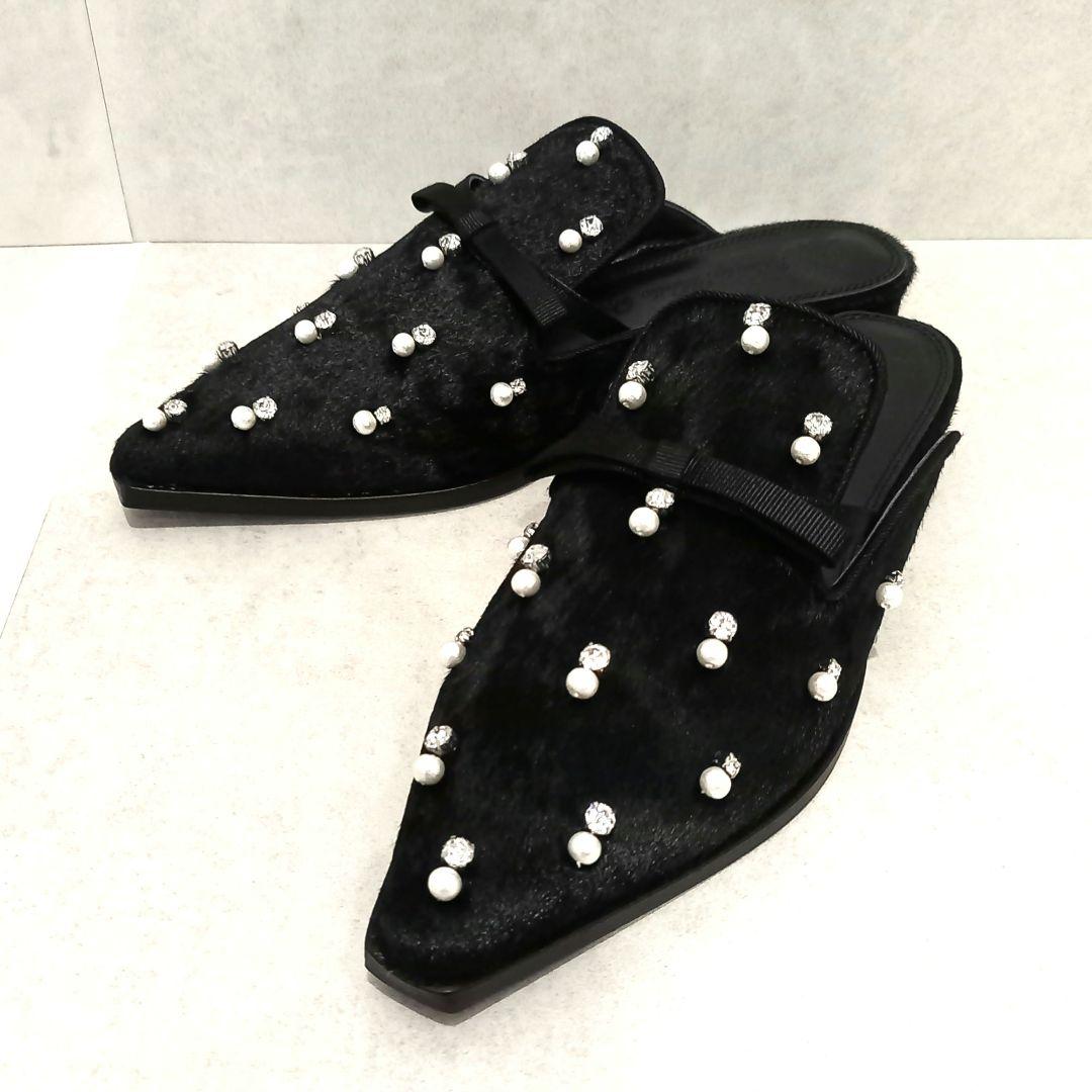 新品未使用✨ツルバイマリコオイカワ Theresa ハラコ ミュール パンプス