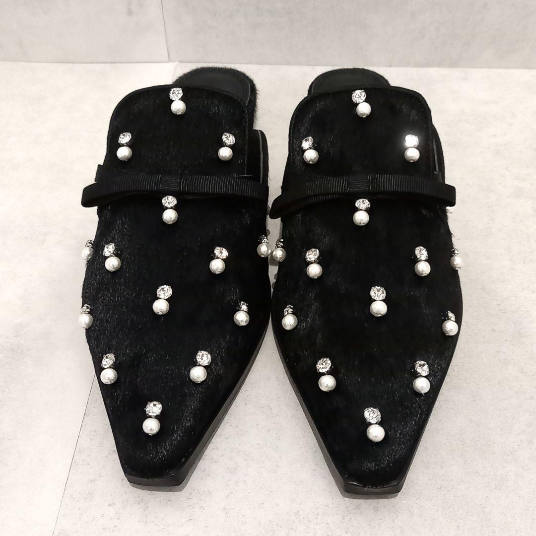 新品未使用✨ツルバイマリコオイカワ Theresa ハラコ ミュール パンプス