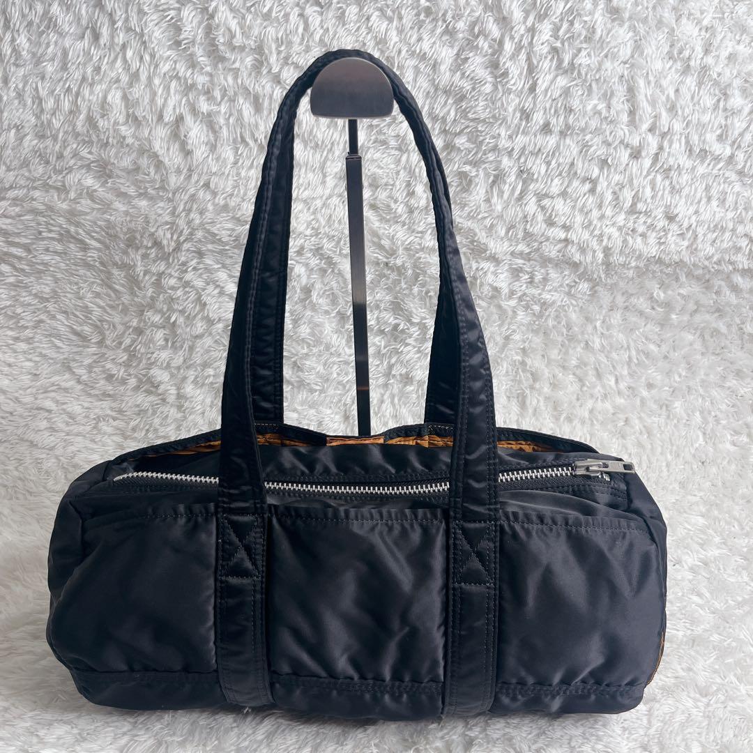 未使用級 ポーター タンカー ミニボストン ブラック ダッフルバッグ 肩がけ