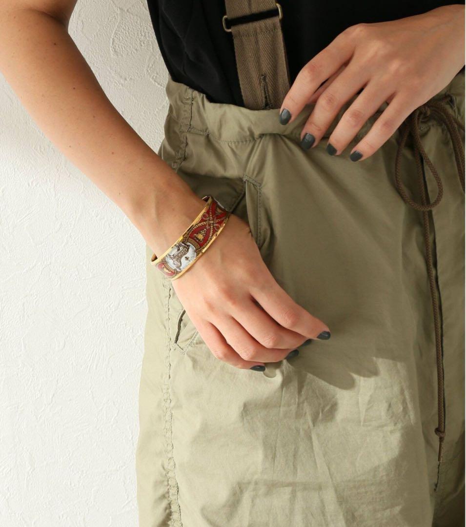 エルメス　エマイユバングル　レッドゴールド