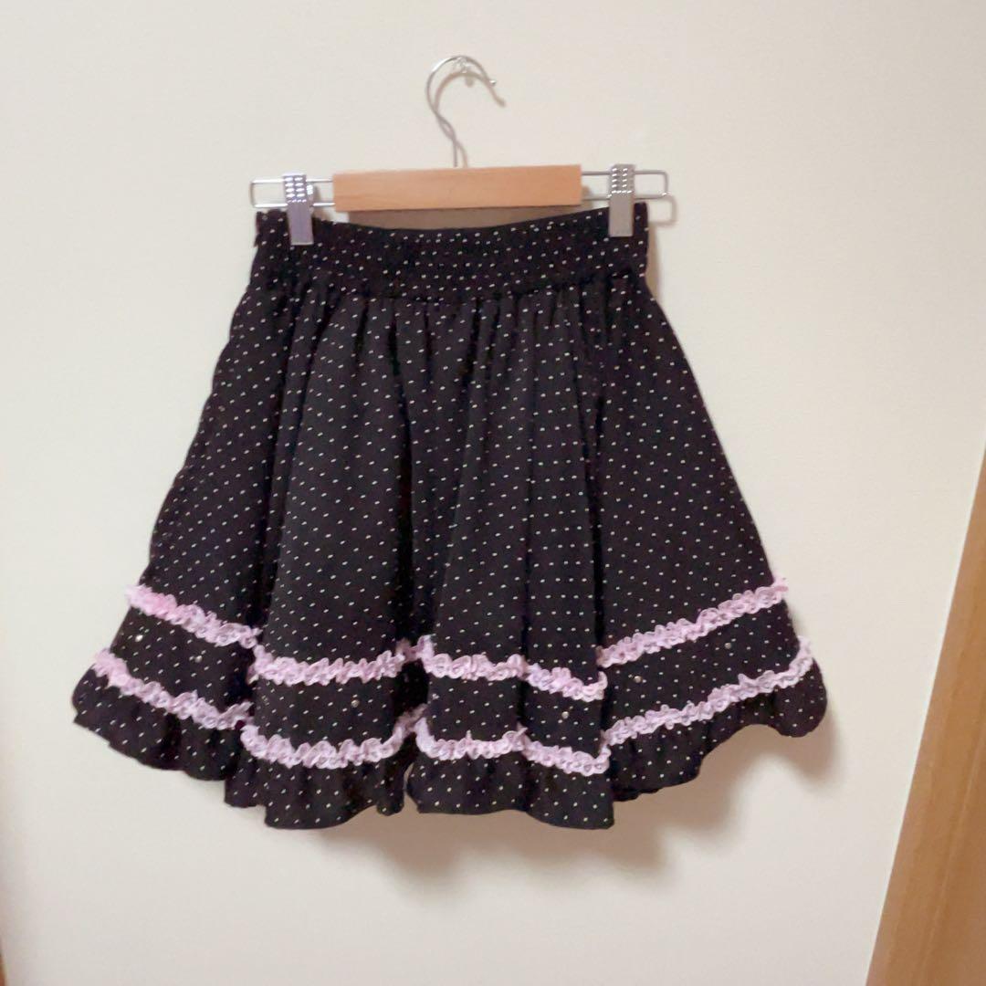 スカート avenchumu Frill heart stone logo skirt