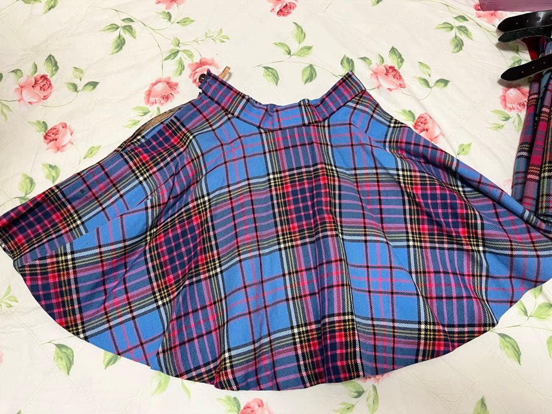 プ*️様 ヴィヴィアンウエストウッド＊ブルーマック柄フレアスカート＊難あり