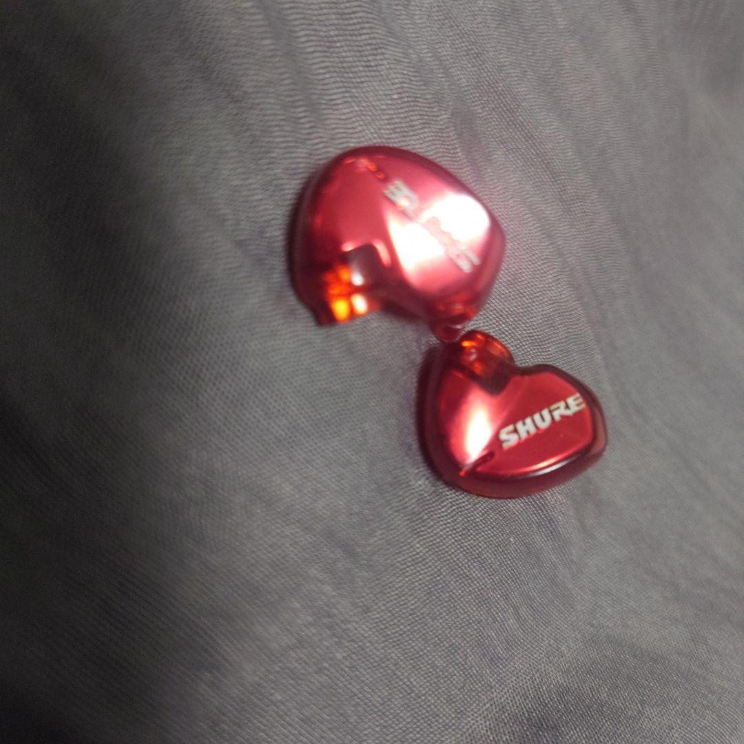 SHURE 535 リケーブル可能イヤホン レッド ジャンク