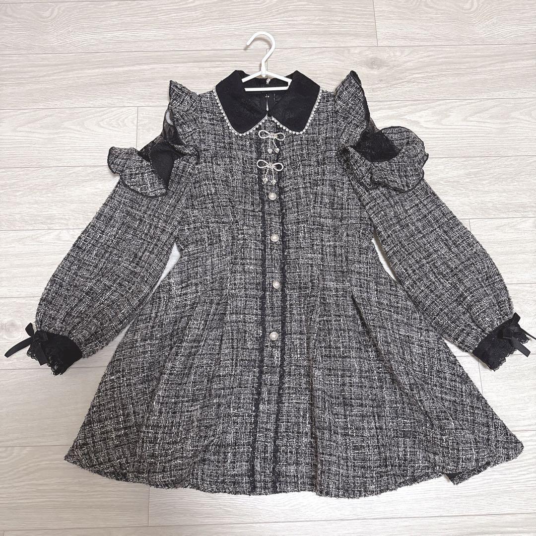 ROJITA ロジータ ダブルリボンツイードワンピース