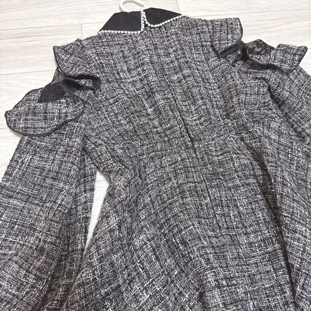 ROJITA ロジータ ダブルリボンツイードワンピース