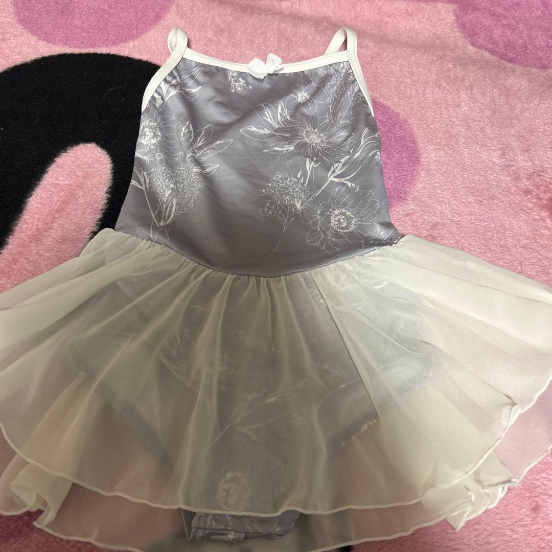 新品チャコットキッズ110 花柄スカート付きレオタード バレエ