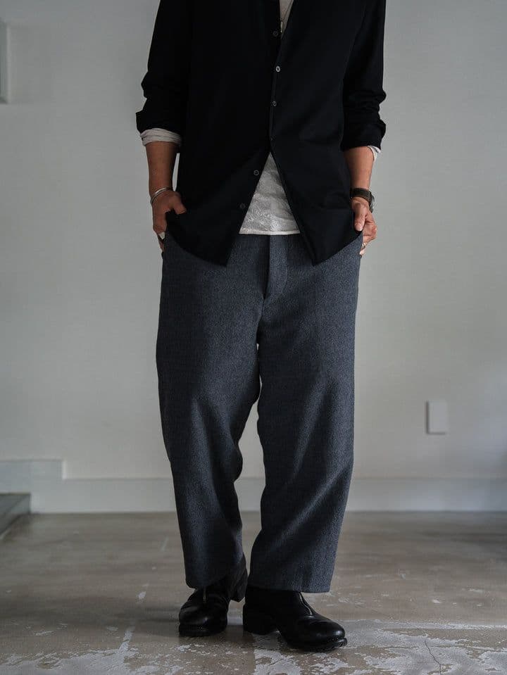 PRY シュウト Washed Serge Sarouel Wide Pants