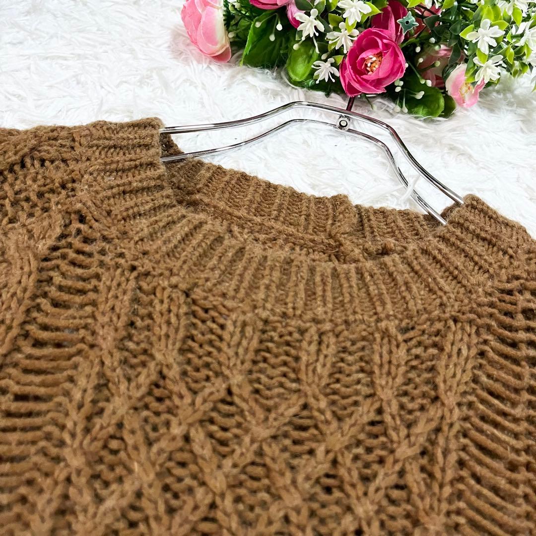 Maison Margiela ケーブルニットセーター　アルパカ　ブラウン